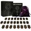New Woodcut Runes Set Black Symbol Western Mystic Beginner Prop Runes Set Runes Set (3)