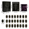 New Woodcut Runes Set Black Symbol Western Mystic Beginner Prop Runes Set Runes Set (6)
