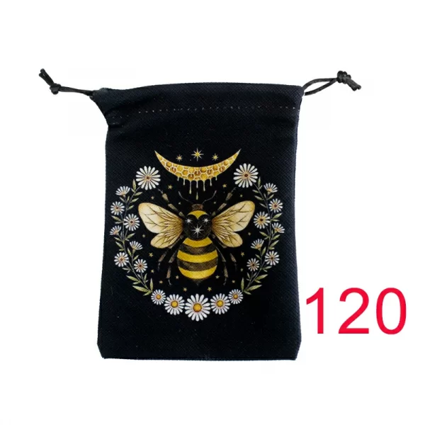 New card storage bag, double-sided color printed velvet bag, tarot crystal accessory drawstring bag, gift small bag】 (15)