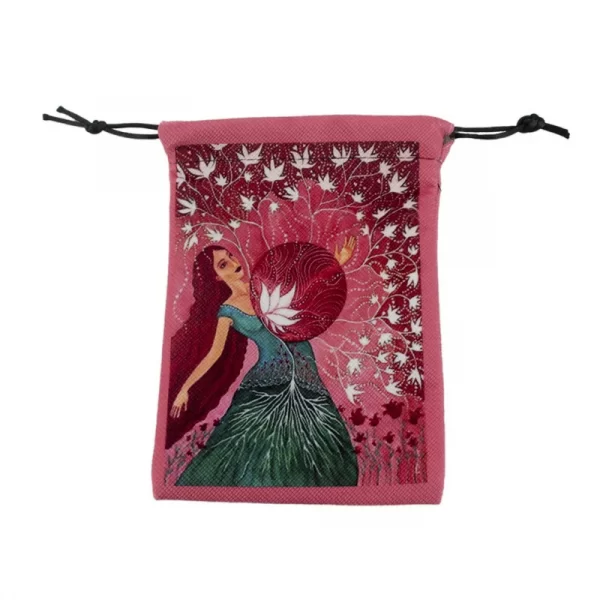 New card storage bag, double-sided color printed velvet bag, tarot crystal accessory drawstring bag, gift small bag】 (3)