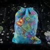 New card storage bag, double-sided color printed velvet bag, tarot crystal accessory drawstring bag, gift small bag】 (7)