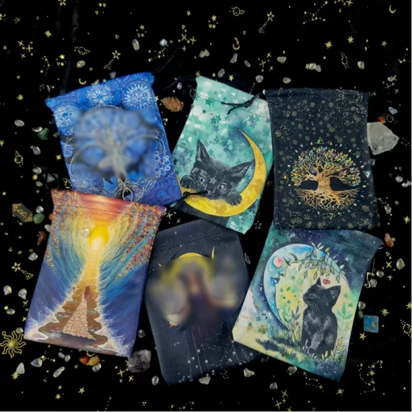 New composite velvet bag bundle pocket Christmas and Halloween gift crystal small item storage gift bag (27)