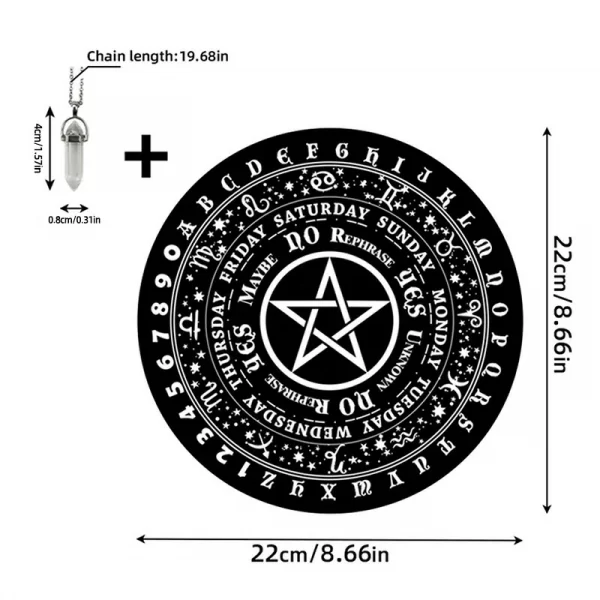 New pentagram rubber pad, alphanumeric ceremonial pad, pentagram spiritual swing pad, mouse pad (1)
