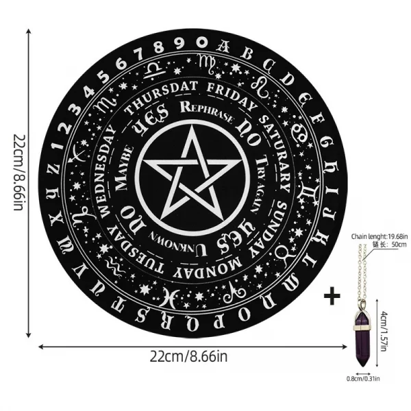 New pentagram rubber pad, alphanumeric ceremonial pad, pentagram spiritual swing pad, mouse pad (8)