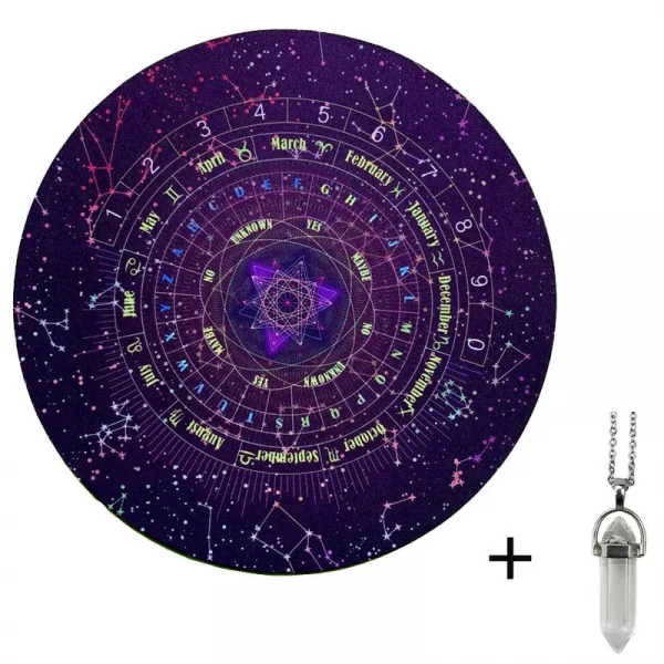 Nordic Starry Sky Alphabet Numbers,Possible Unknown Spirit Pendulum Ceremony Constellation Rubber Pad Ceremony Diameter 22cm (1)