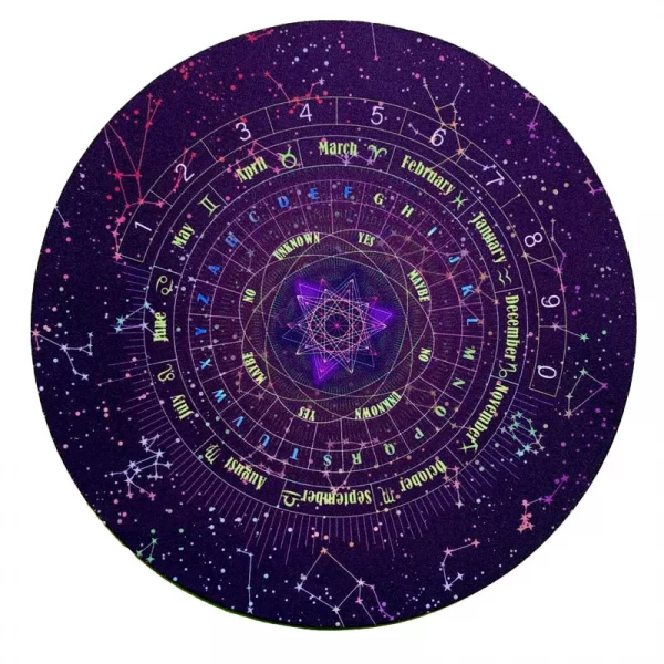 Nordic Starry Sky Alphabet Numbers,Possible Unknown Spirit Pendulum Ceremony Constellation Rubber Pad Ceremony Diameter 22cm (8)