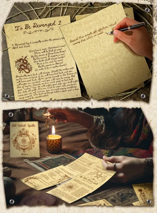 Sheepskin Secret Language Retro Ceremony Writing Paper Mysterious Sacrificial Cipher Text Convenience Paper Family Love Secret Language Paper Hand Booklet (1)