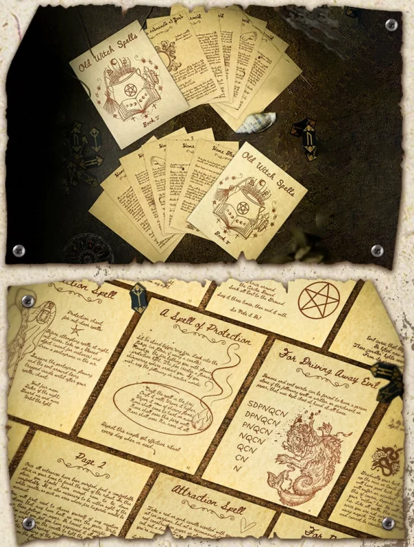 Sheepskin Secret Language Retro Ceremony Writing Paper Mysterious Sacrificial Cipher Text Convenience Paper Family Love Secret Language Paper Hand Booklet (11)