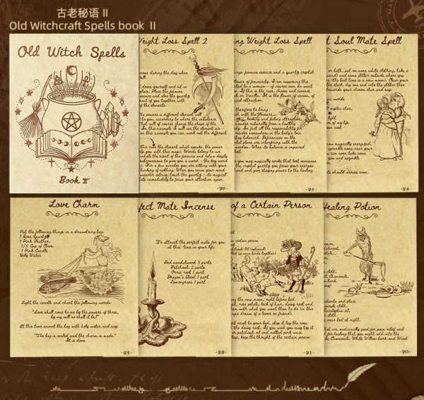 Sheepskin Secret Language Retro Ceremony Writing Paper Mysterious Sacrificial Cipher Text Convenience Paper Family Love Secret Language Paper Hand Booklet (2)