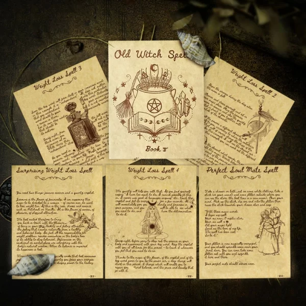 Sheepskin Secret Language Retro Ceremony Writing Paper Mysterious Sacrificial Cipher Text Convenience Paper Family Love Secret Language Paper Hand Booklet (3)