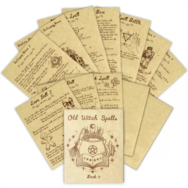 Sheepskin Secret Language Retro Ceremony Writing Paper Mysterious Sacrificial Cipher Text Convenience Paper Family Love Secret Language Paper Hand Booklet (4)