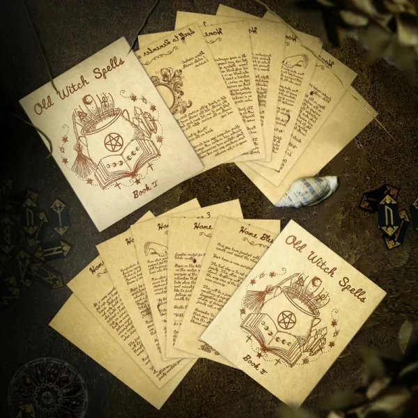 Sheepskin Secret Language Retro Ceremony Writing Paper Mysterious Sacrificial Cipher Text Convenience Paper Family Love Secret Language Paper Hand Booklet (9)