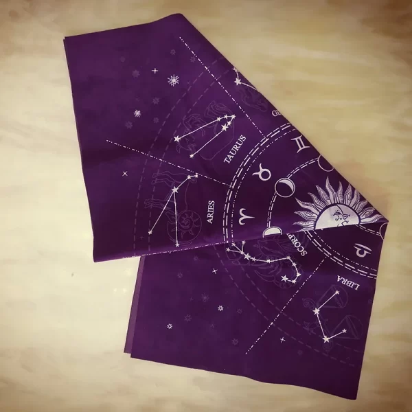 Starry Sky Tarot Twelve Constellations Oracle Card Tablecloth Tarot Cloth Props Velvet Tarot Tablecloth (6)