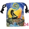 Tarot card bag, color printed velvet bag, gift, crystal stone storage bag (13)