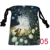 Tarot card bag, color printed velvet bag, gift, crystal stone storage bag (14)