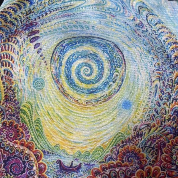 Tarot card bag, color printed velvet bag, gift, crystal stone storage bag (2)