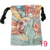 Tarot card bag, color printed velvet bag, gift, crystal stone storage bag (26)