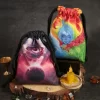 Tarot card bag, color printed velvet bag, gift, crystal stone storage bag (3)
