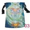 Tarot card bag, color printed velvet bag, gift, crystal stone storage bag (31)