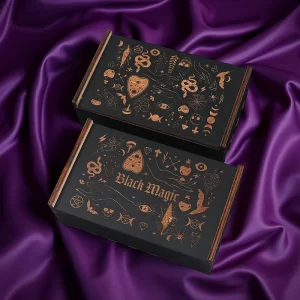 Tarot card packaging wooden box storage box black push-pull wooden box Tarot card storage box