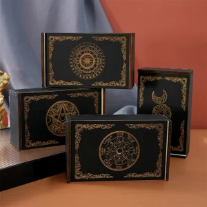 Tarot card storage box TAROT BOX new push-pull black card wooden box board game accessories peripheral
