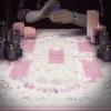 Tarot card tablecloth, pink altar cloth, card velvet tablecloth, reading cloth tarot ritual tablecloth (4)