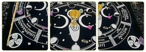 Thick Velvet Pagan Altar Cloth Tarot Oracle Card Tablecloth 50 50 Meditation Ceremony Altar Cloth (10)