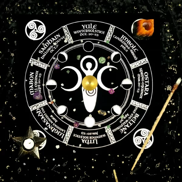 Thick Velvet Pagan Altar Cloth Tarot Oracle Card Tablecloth 50 50 Meditation Ceremony Altar Cloth (11)