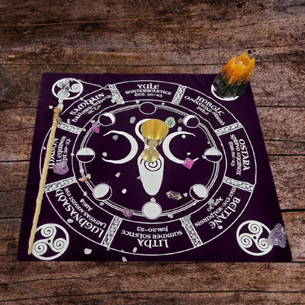 Thick Velvet Pagan Altar Cloth Tarot Oracle Card Tablecloth 50 50 Meditation Ceremony Altar Cloth (12)
