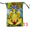 Thick velvet cloth bag, double-sided color printed drawstring card bag, tarot table bag, tarot drawstring storage bag, accessory bag (10)
