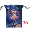 Thick velvet cloth bag, double-sided color printed drawstring card bag, tarot table bag, tarot drawstring storage bag, accessory bag (12)