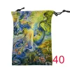 Thick velvet cloth bag, double-sided color printed drawstring card bag, tarot table bag, tarot drawstring storage bag, accessory bag (13)