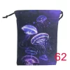 Thick velvet cloth bag, double-sided color printed drawstring card bag, tarot table bag, tarot drawstring storage bag, accessory bag (17)