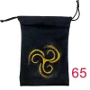 Thick velvet cloth bag, double-sided color printed drawstring card bag, tarot table bag, tarot drawstring storage bag, accessory bag (18)