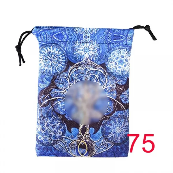 Thick velvet cloth bag, double-sided color printed drawstring card bag, tarot table bag, tarot drawstring storage bag, accessory bag (21)