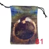Thick velvet cloth bag, double-sided color printed drawstring card bag, tarot table bag, tarot drawstring storage bag, accessory bag (22)
