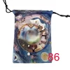 Thick velvet cloth bag, double-sided color printed drawstring card bag, tarot table bag, tarot drawstring storage bag, accessory bag (25)