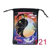 Thick velvet cloth bag, double-sided color printed drawstring card bag, tarot table bag, tarot drawstring storage bag, accessory bag (26)