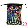 Thick velvet cloth bag, double-sided color printed drawstring card bag, tarot table bag, tarot drawstring storage bag, accessory bag (28)