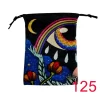 Thick velvet cloth bag, double-sided color printed drawstring card bag, tarot table bag, tarot drawstring storage bag, accessory bag (30)