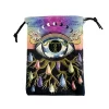Thick velvet cloth bag, double-sided color printed drawstring card bag, tarot table bag, tarot drawstring storage bag, accessory bag (5)