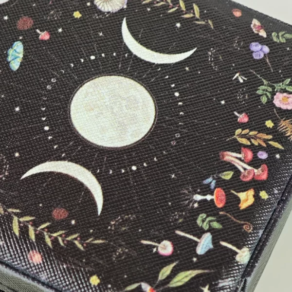 Three phase Moon Crystal Storage Box Dice Coin Color Printing PU Box Ring Necklace Jewelry Box Jewelry Box (1)