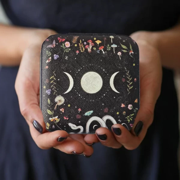 Three phase Moon Crystal Storage Box Dice Coin Color Printing PU Box Ring Necklace Jewelry Box Jewelry Box (10)