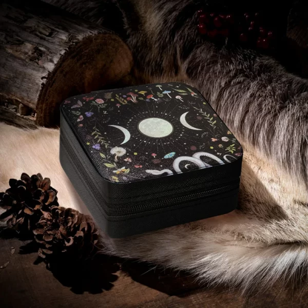 Three phase Moon Crystal Storage Box Dice Coin Color Printing PU Box Ring Necklace Jewelry Box Jewelry Box (11)