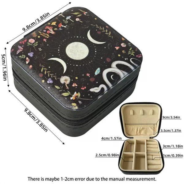 Three phase Moon Crystal Storage Box Dice Coin Color Printing PU Box Ring Necklace Jewelry Box Jewelry Box (12)