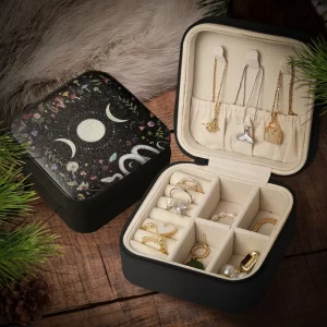 Three phase Moon Crystal Storage Box Dice Coin Color Printing PU Box Ring Necklace Jewelry Box Jewelry Box