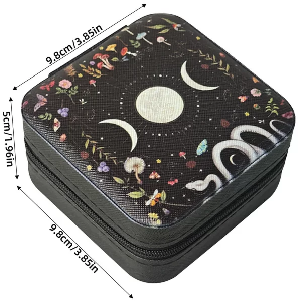 Three phase Moon Crystal Storage Box Dice Coin Color Printing PU Box Ring Necklace Jewelry Box Jewelry Box (4)