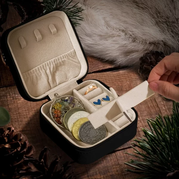 Three phase Moon Crystal Storage Box Dice Coin Color Printing PU Box Ring Necklace Jewelry Box Jewelry Box (8)