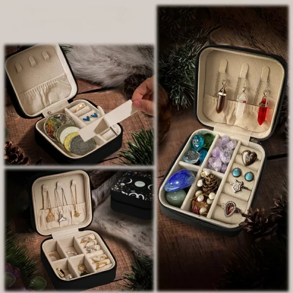 Three phase Moon Crystal Storage Box Dice Coin Color Printing PU Box Ring Necklace Jewelry Box Jewelry Box (9)