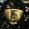 Three phase Moon Five pointed Star Aromatherapy Copper Bowl Energy Ceremony Candlestick Brass Bowl Meditation Surrounding Crystal Stone Decorative Bowl (3)